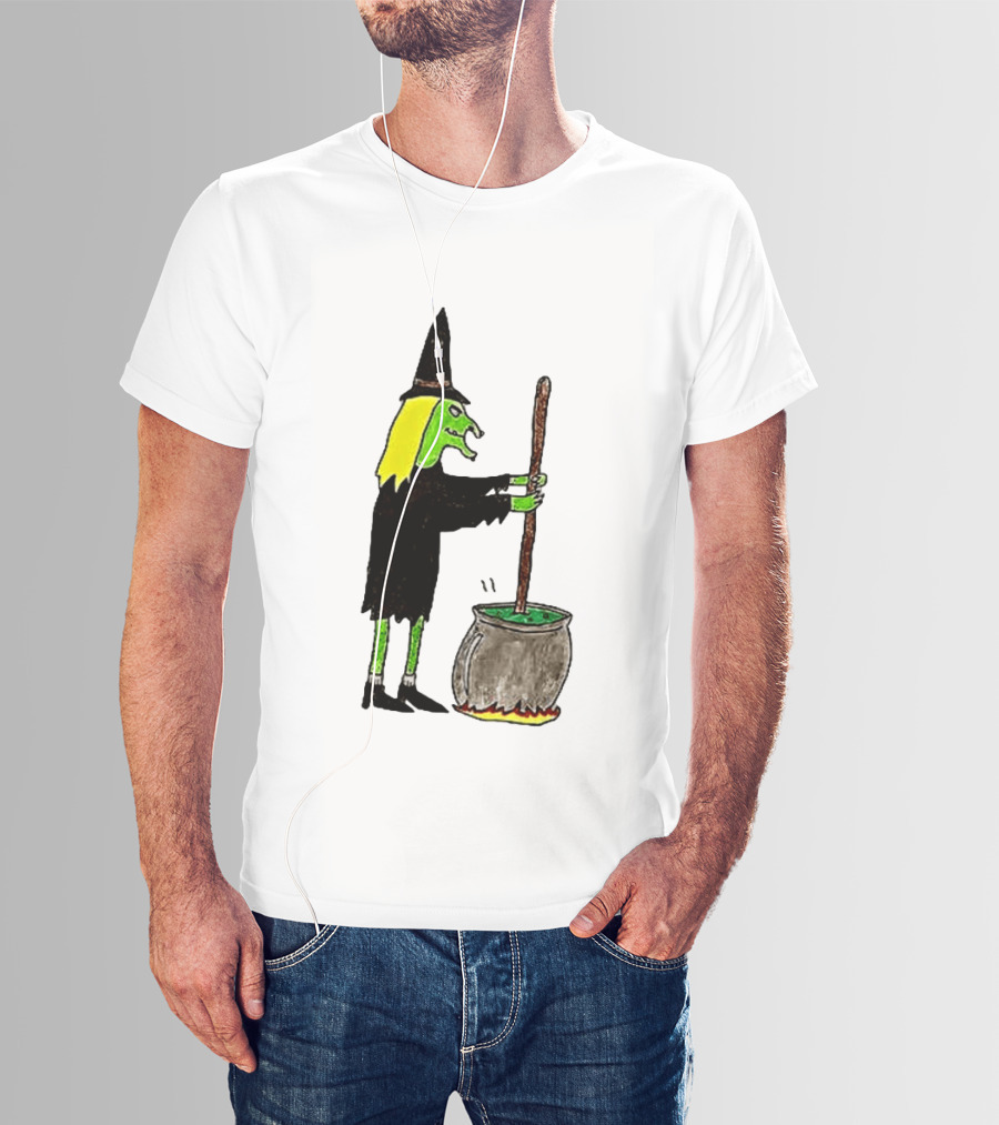 Witch Stirring Cauldron Soup Season Halloween Magic T-Shirt