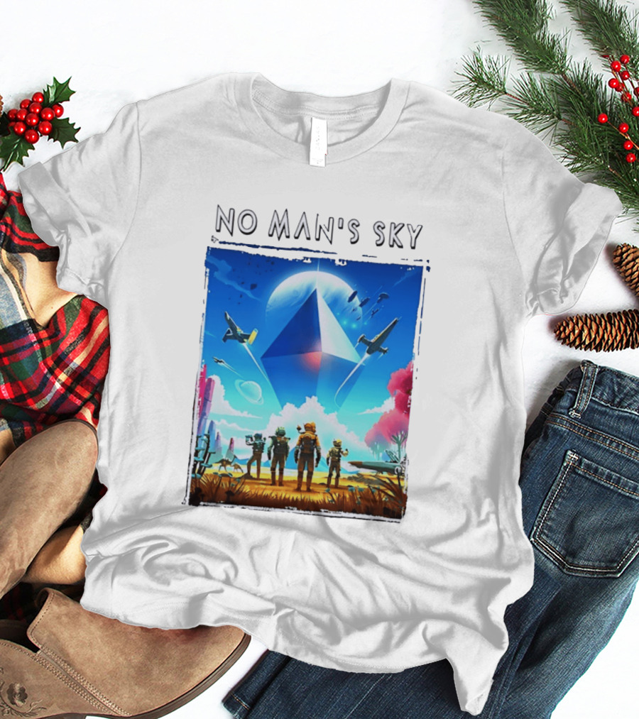 No Man's Sky Adventure With Spacecrafts And Explorers T-Shirt