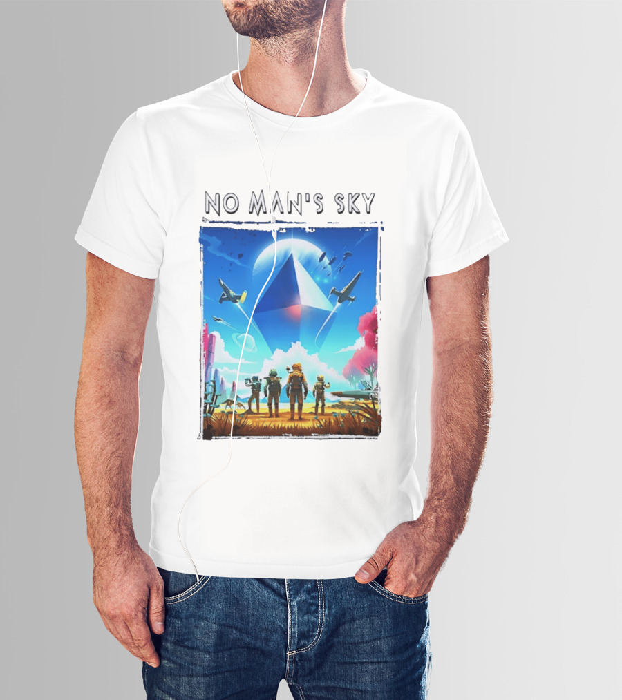 No Man's Sky Adventure With Spacecrafts And Explorers T-Shirt