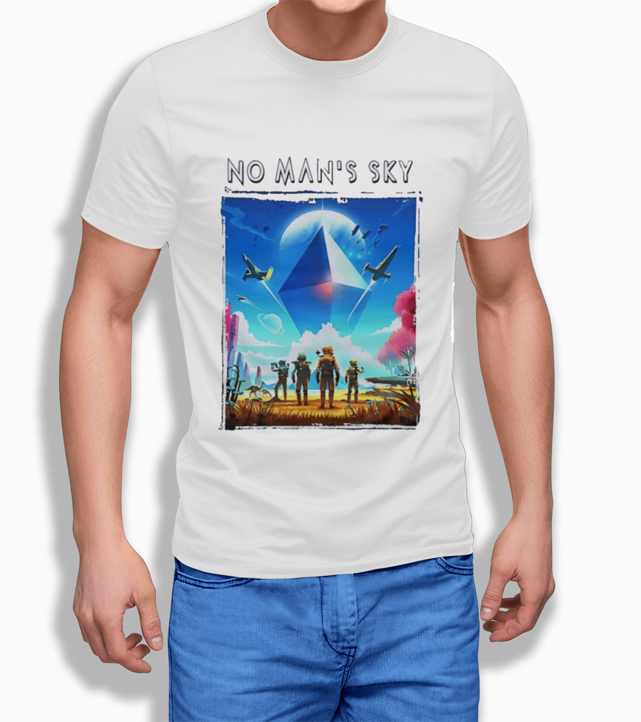 No Man's Sky Adventure With Spacecrafts And Explorers T-Shirt