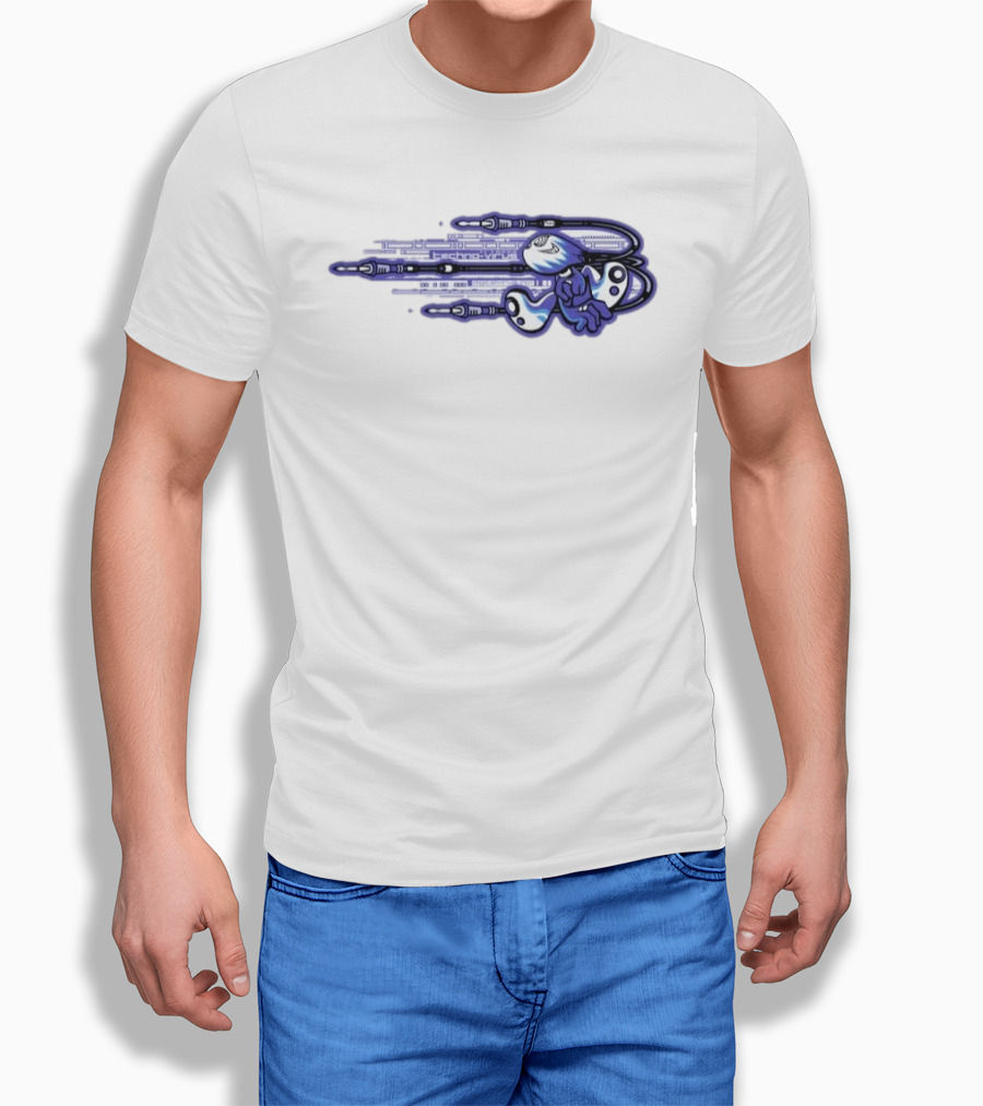 Techno Virus Digitalvirus No1 Cyber Character With Circuit T-Shirt