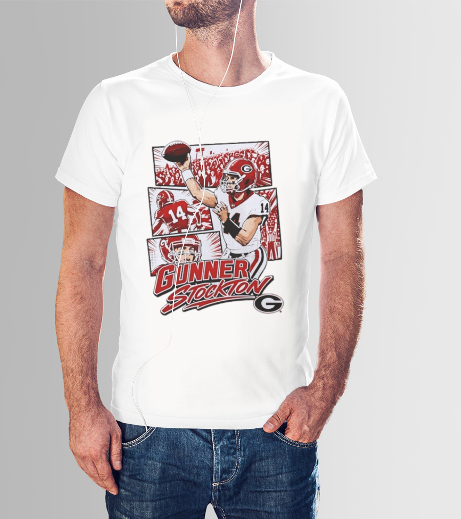 Gunner Stockton Georgia Bulldogs Football Player 14 T-Shirt
