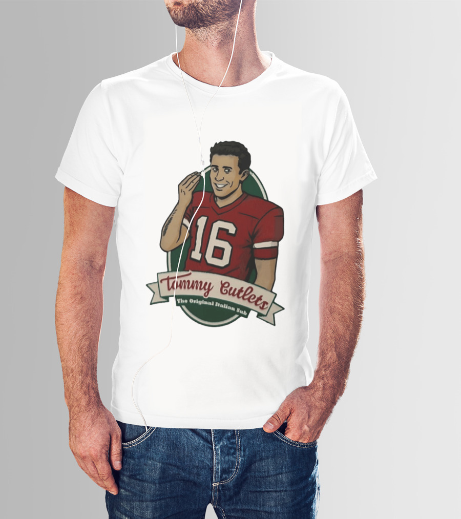 Tommy DeVito 16 Football Jersey Tommy Cutlets The Original Italian Sub T-Shirt