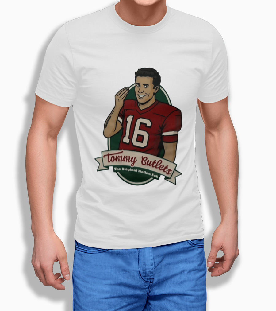 Tommy DeVito 16 Football Jersey Tommy Cutlets The Original Italian Sub T-Shirt