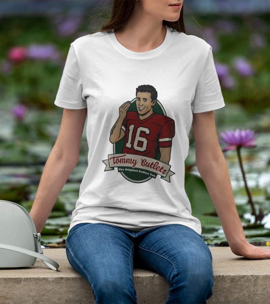 Tommy DeVito 16 Football Jersey Tommy Cutlets The Original Italian Sub T-Shirt