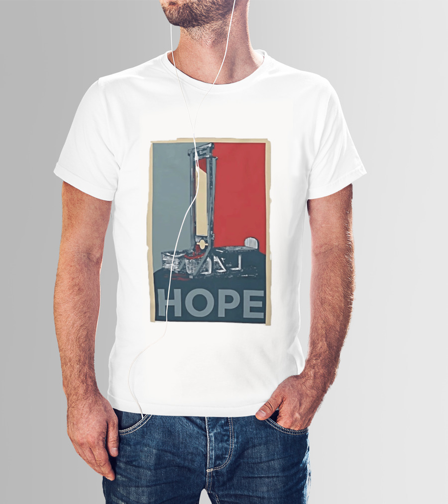 Hope Guillotine Vintage Style Political Icon Concept T-Shirt