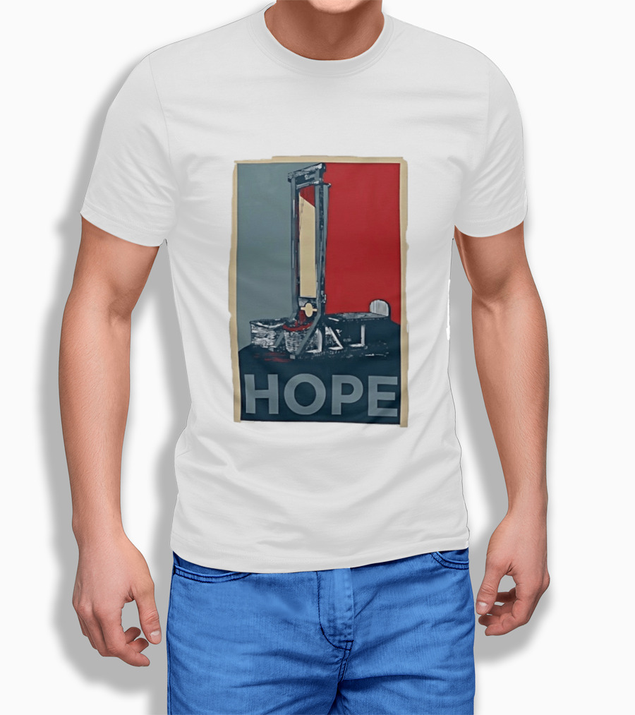 Hope Guillotine Vintage Style Political Icon Concept T-Shirt