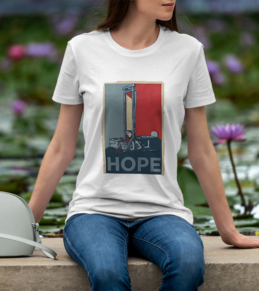 Hope Guillotine Vintage Style Political Icon Concept T-Shirt