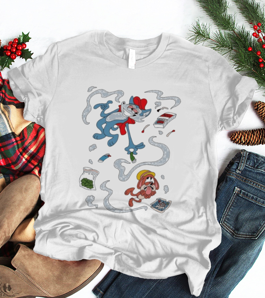 Original Ls Mark Catching Up Episode 2 Cartoon Characters With Smoke And Comic Effects T-Shirt