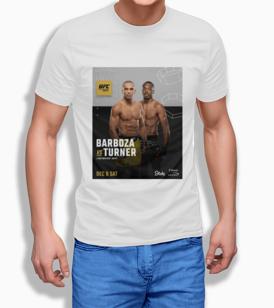 UFC 323 Barboza Vs Turner Lightweight Bout December 6 Sat 2025 Mobile Arena T-Shirt