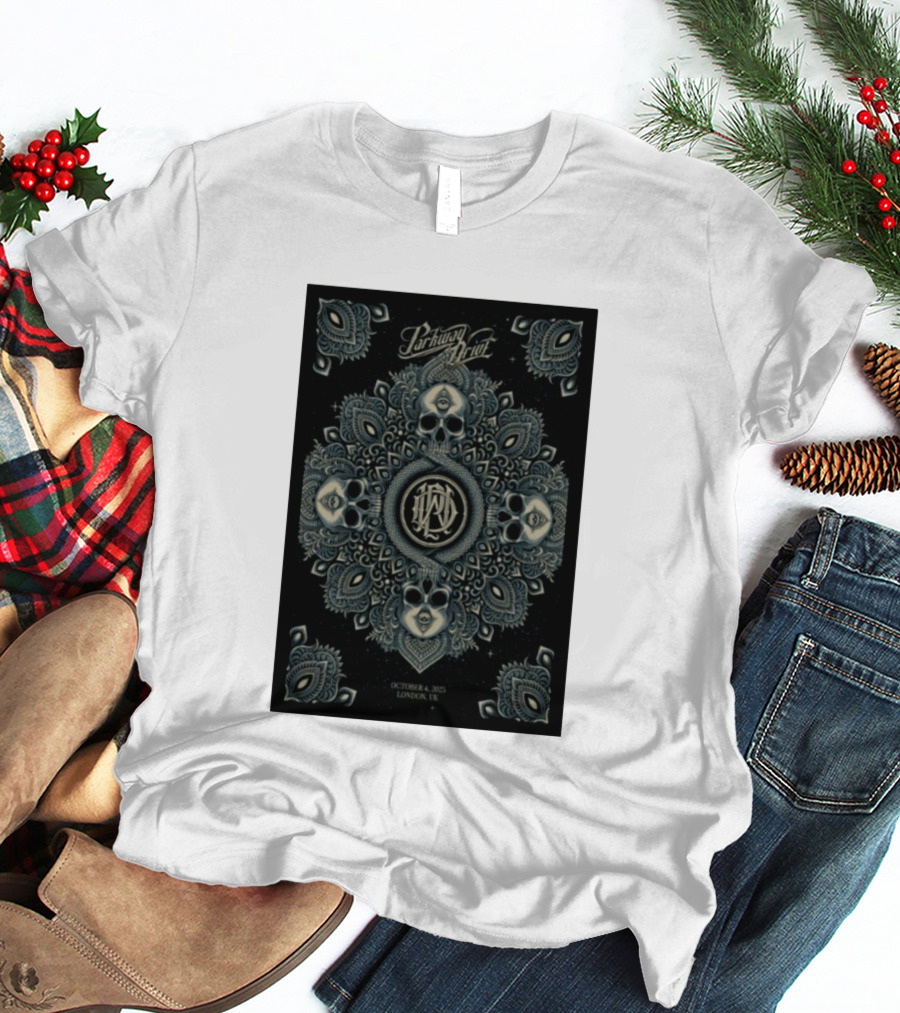 Parkway Drive Tour London UK October 4 2025 Mandala And Skull T-Shirt