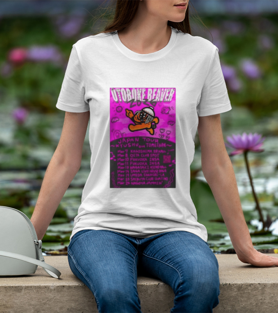 Otoboke Beaver Japan Tour 2026 Kyushu Tomiehan Kagoshima Oita Fukuoka Nagasaki Saga Umeda Shibuya Nagoya T-Shirt