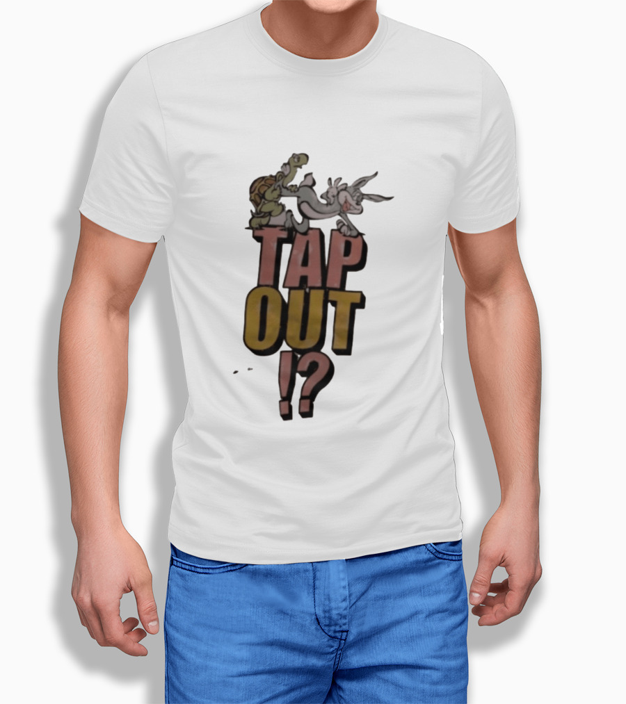 Turtle And Rabbit Tap Out Wrestling Match Showdown T-Shirt