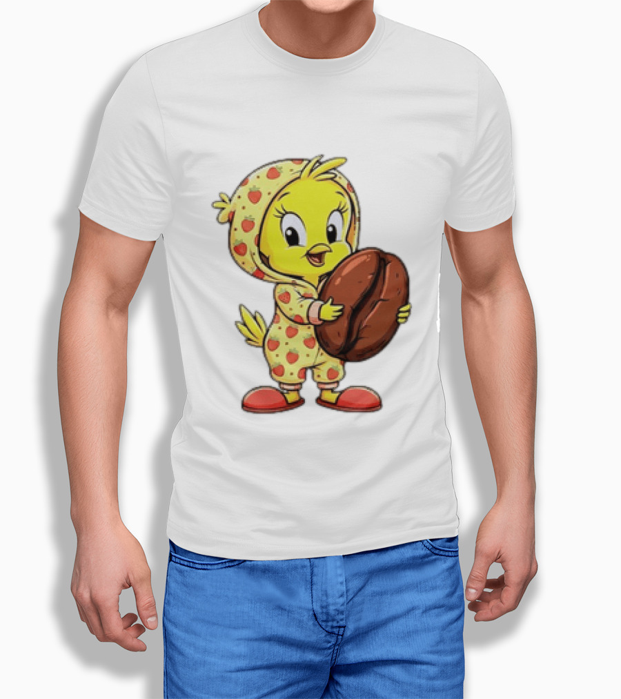 Tweety Coffee I Haven't Lost My Mind Half Of It Just Wandered Off Pajamas With Strawberry Onesie And Coffee Bean T-Shirt
