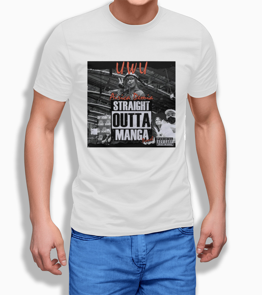 UWU Airica Demia Straight Outta Manga Panel Parental Explicit Fan Service T-Shirt
