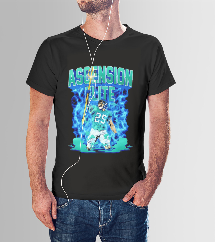 Ascension Elite 25 Football Player Trident Lightning Energy T-Shirt