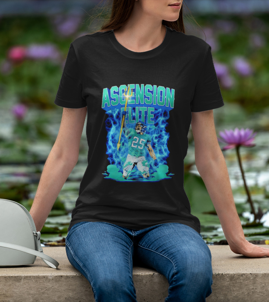 Ascension Elite 25 Football Player Trident Lightning Energy T-Shirt