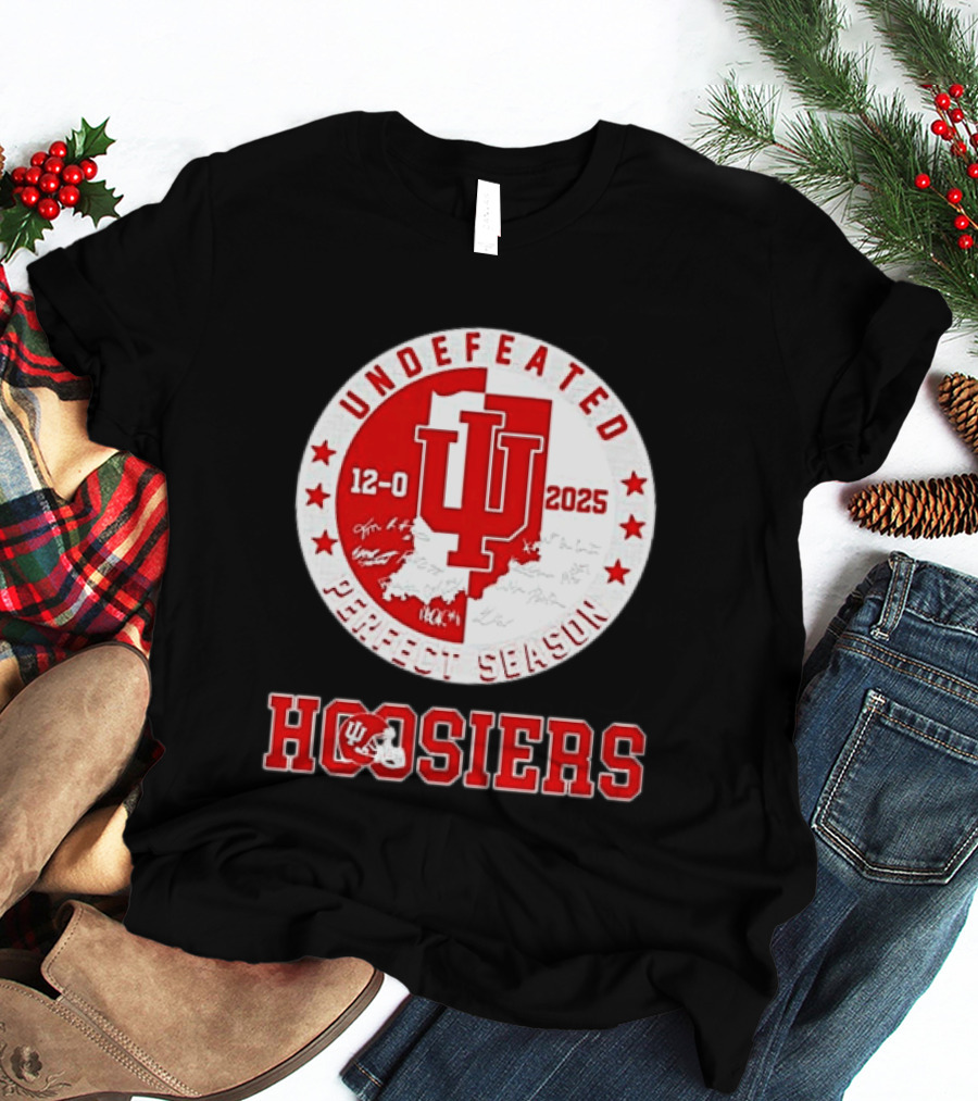 Indiana Hoosiers 12 0 Undefeated 2025 Perfect Season T-Shirt