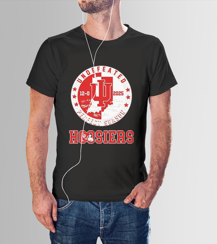 Indiana Hoosiers 12 0 Undefeated 2025 Perfect Season T-Shirt