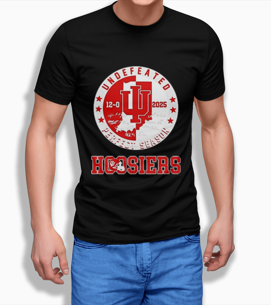 Indiana Hoosiers 12 0 Undefeated 2025 Perfect Season T-Shirt