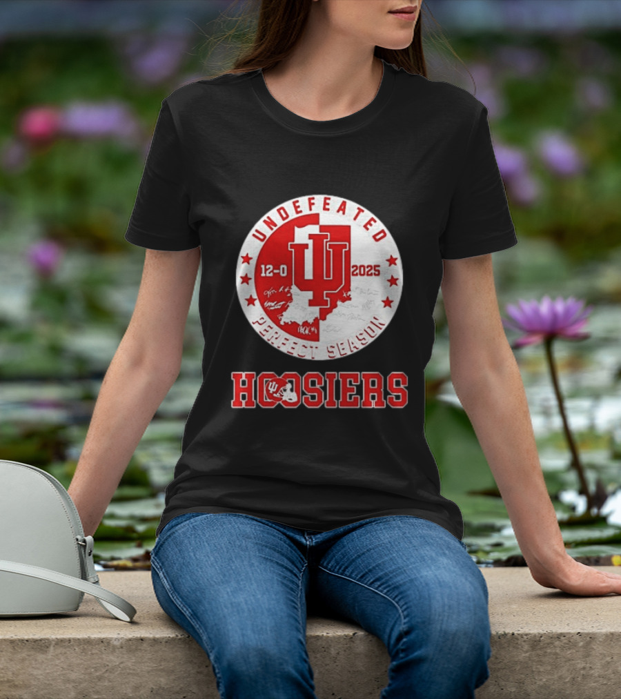 Indiana Hoosiers 12 0 Undefeated 2025 Perfect Season T-Shirt