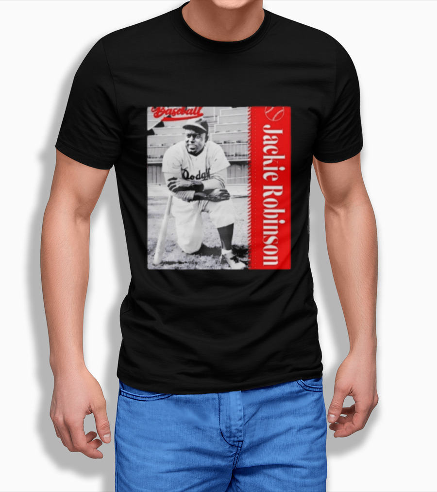 Jackie Robinson Brooklyn Dodgers MLB Baseball Legend T-Shirt