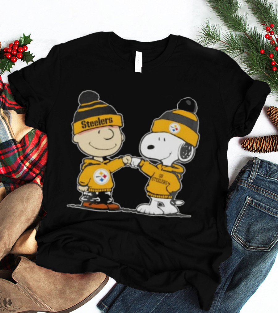 Charlie Brown Snoopy Steelers Best Friends Team Spirit T-Shirt