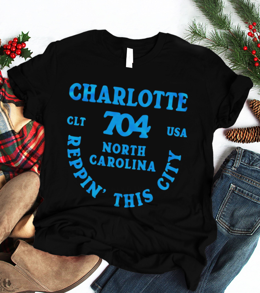 Charlotte 704 Clt Usa North Carolina Reppin' This City T-Shirt