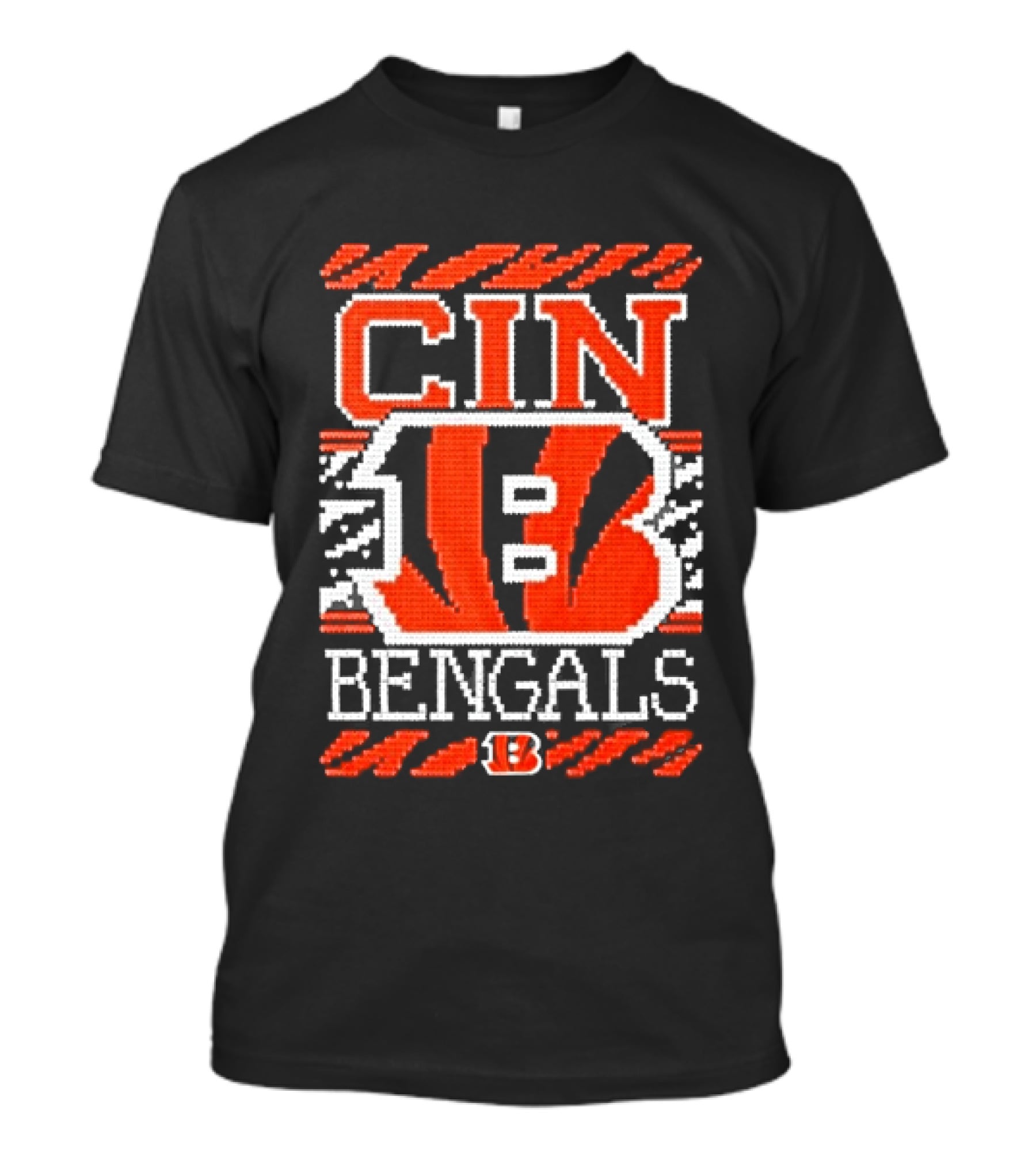 Classic Cincinnati Bengals Holiday Ugly Christmas Football Fan CIN B T-Shirt