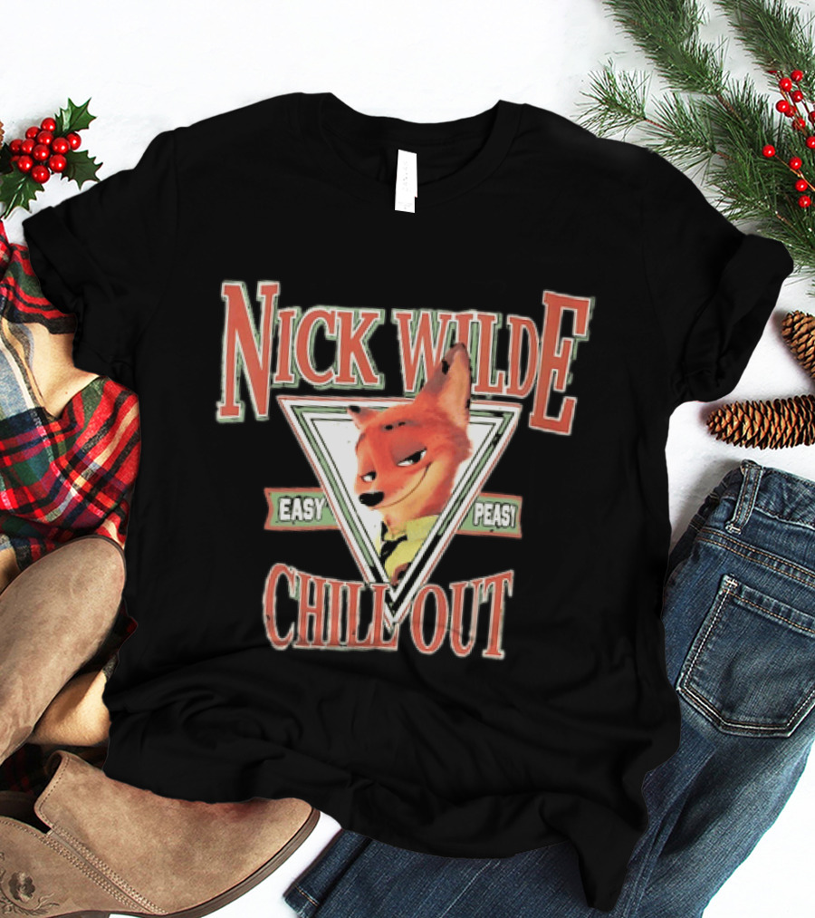 Nick Wilde Easy Peasy Chill Out Zootopia Triangle Frame T-Shirt