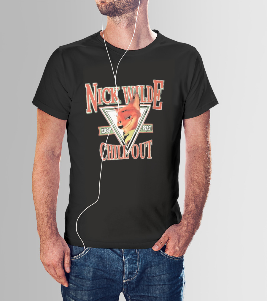 Nick Wilde Easy Peasy Chill Out Zootopia Triangle Frame T-Shirt
