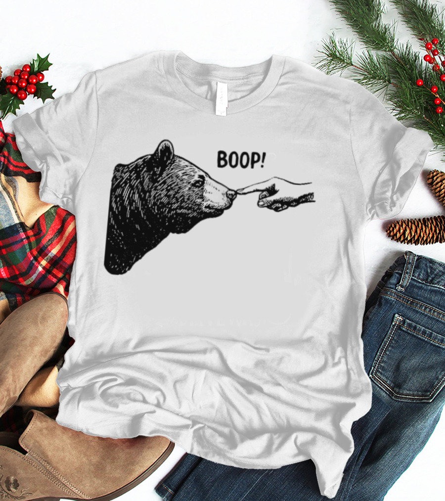 Bear Boop Finger Touching Nose T-Shirt