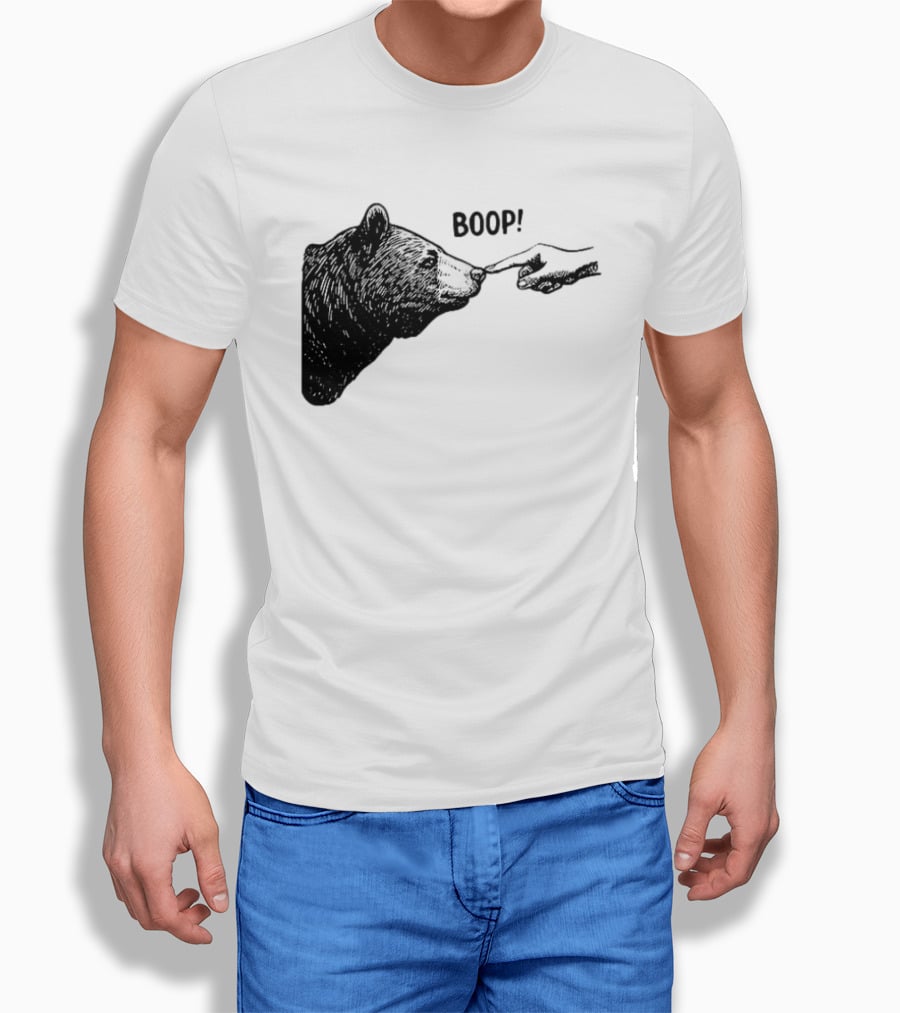 Bear Boop Finger Touching Nose T-Shirt