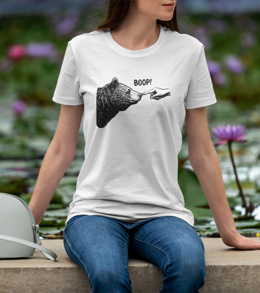 Bear Boop Finger Touching Nose T-Shirt