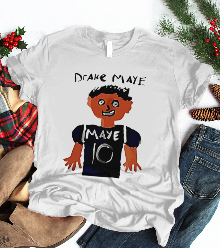 Drake Maye 10 Caricature Drawing New England Patriots T-Shirt