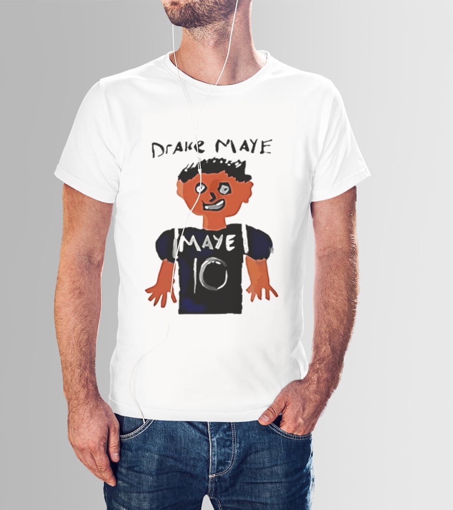 Drake Maye 10 Caricature Drawing New England Patriots T-Shirt