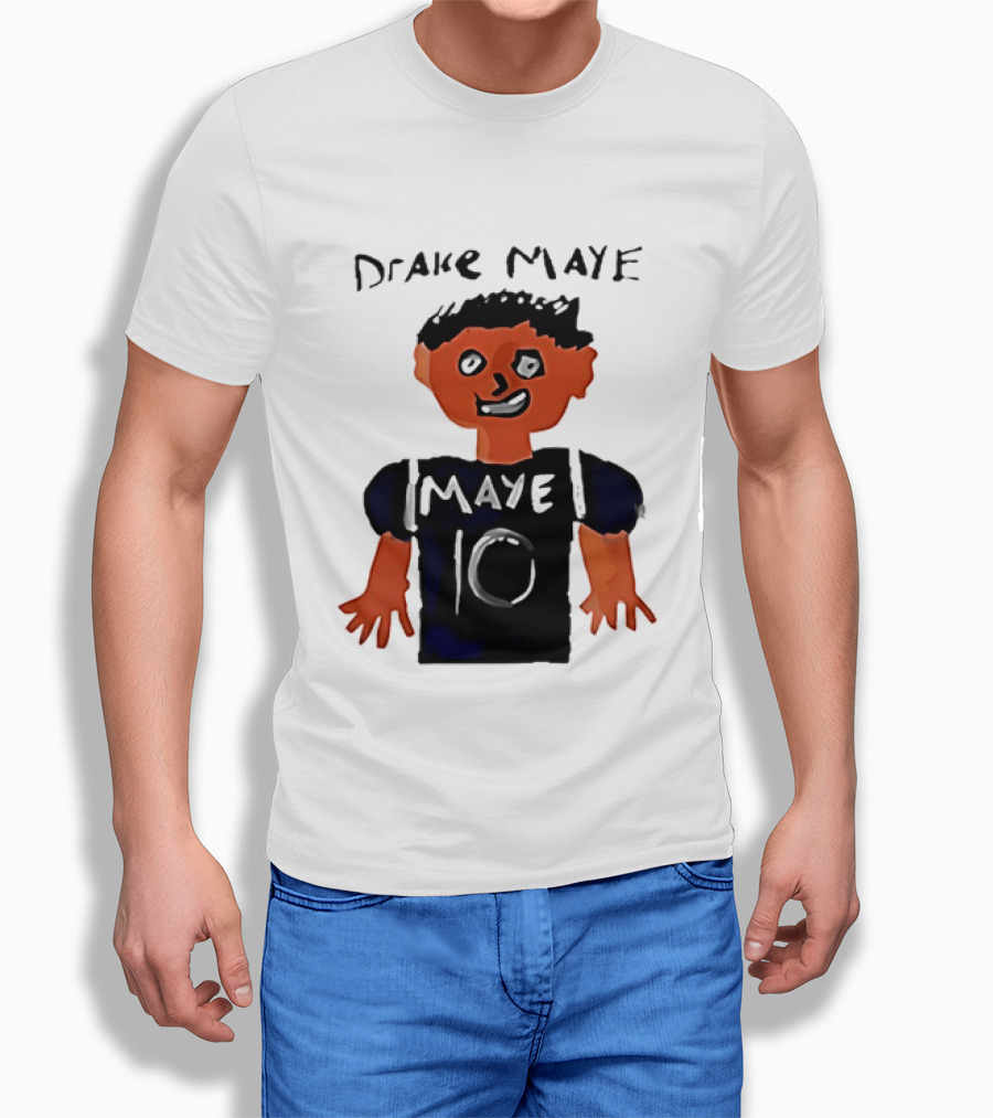 Drake Maye 10 Caricature Drawing New England Patriots T-Shirt