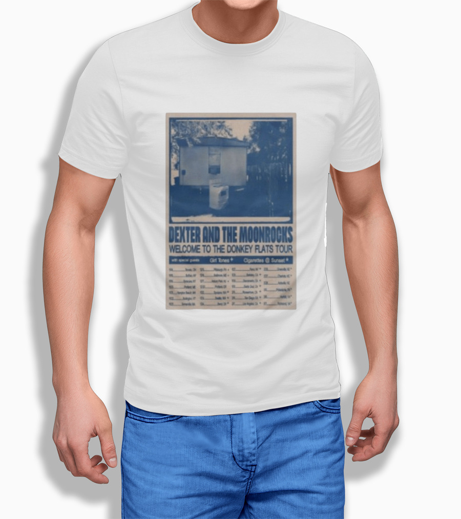 Dexter And The Moonrocks Welcome To The Donkey Flats Tour 2026 With Special Guests Girl Tones Cigarettes @ Sunset T-Shirt