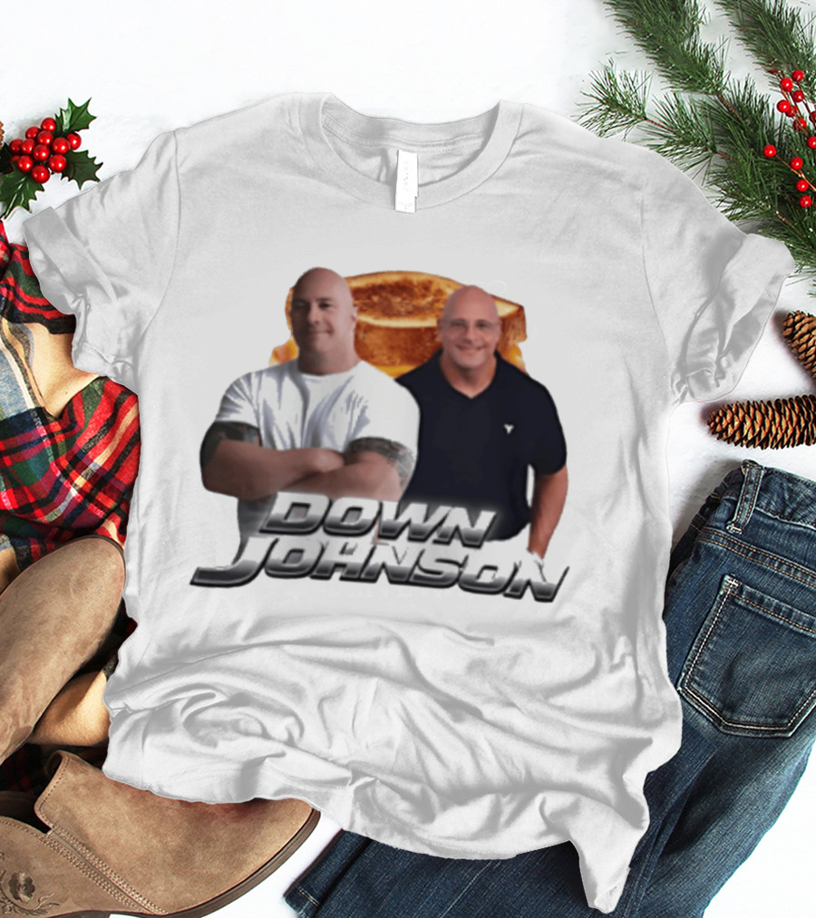 Dwayne Johnson Down Johnson Sandwich Image With Two Bald Men T-Shirt