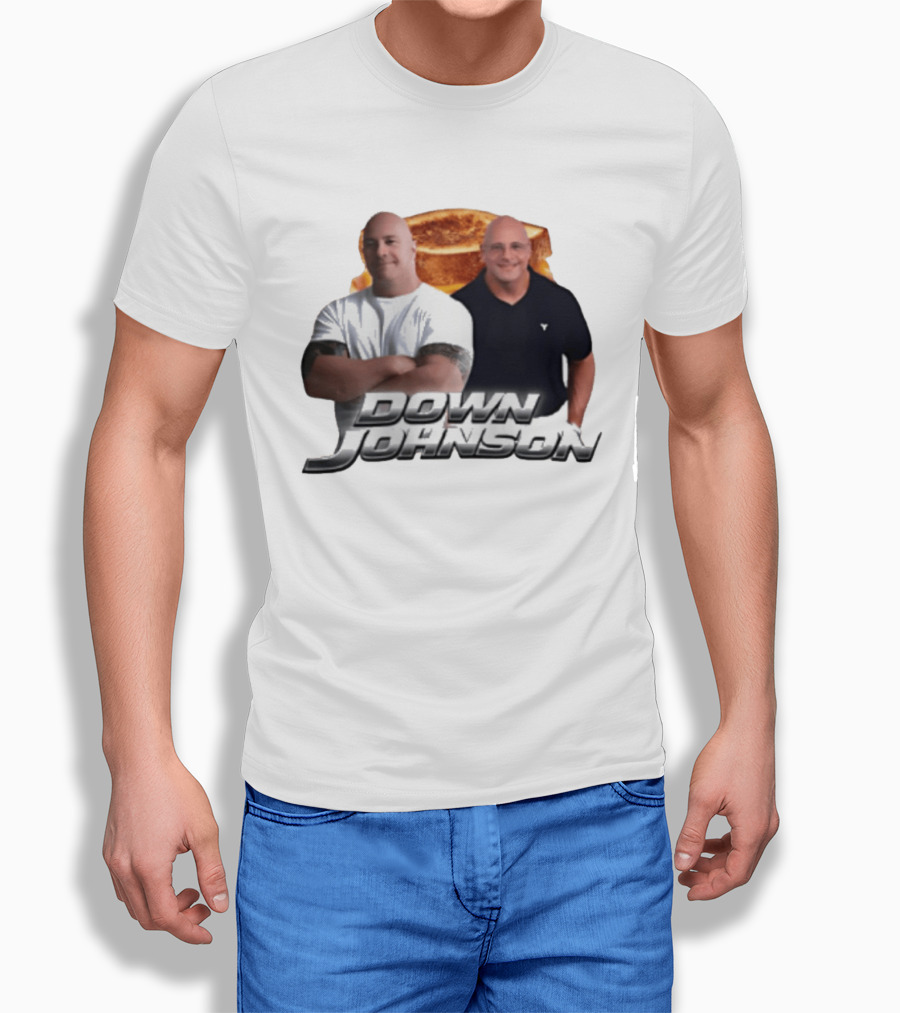 Dwayne Johnson Down Johnson Sandwich Image With Two Bald Men T-Shirt