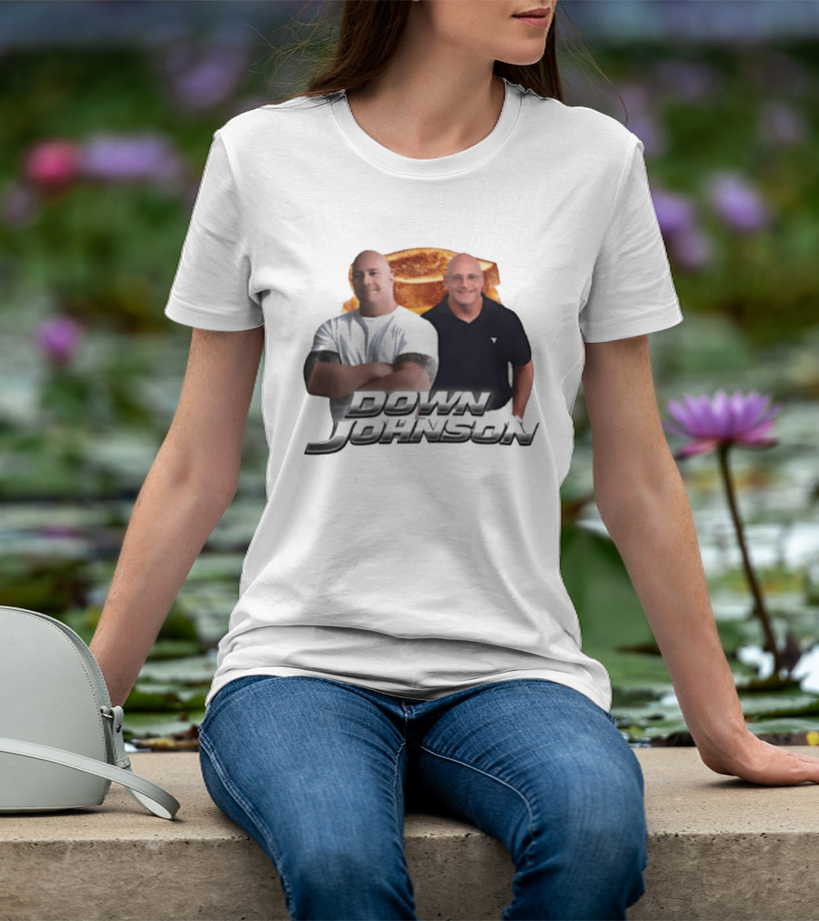 Dwayne Johnson Down Johnson Sandwich Image With Two Bald Men T-Shirt
