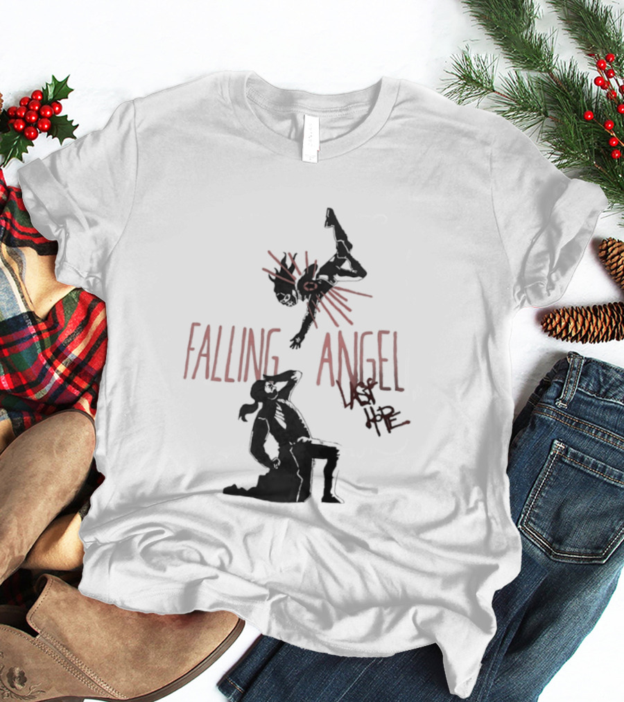 Falling Angel Last Hope Dark Fantasy Gothic T-Shirt