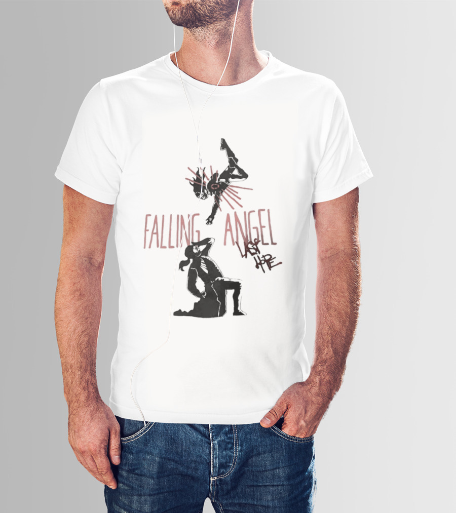 Falling Angel Last Hope Dark Fantasy Gothic T-Shirt