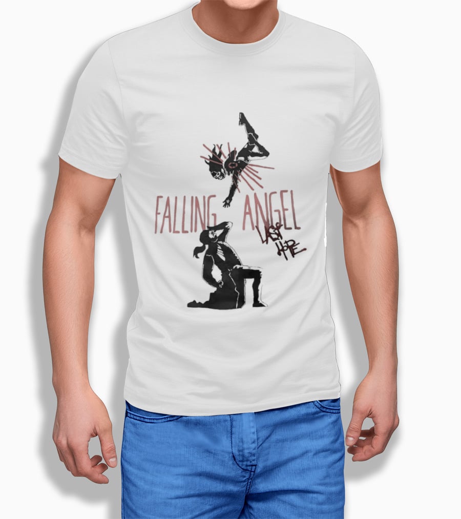 Falling Angel Last Hope Dark Fantasy Gothic T-Shirt
