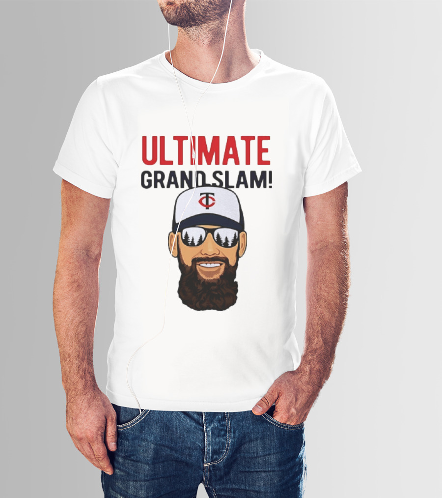 Minnesota Twins Ultimate Grand Slam MLB Bearded Player With Sunglasses T-Shirt