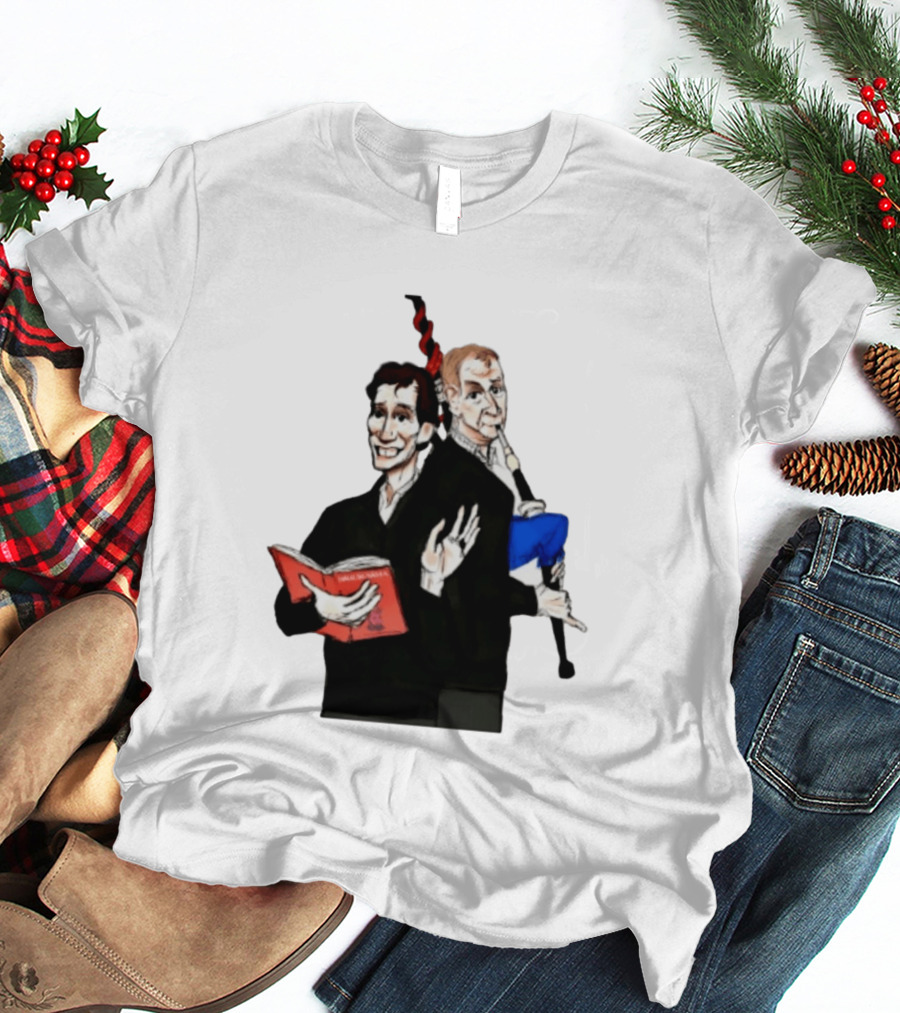 The Rest Is Politics Rory Stewart Red Book Talking Figure Cartoon T-Shirt