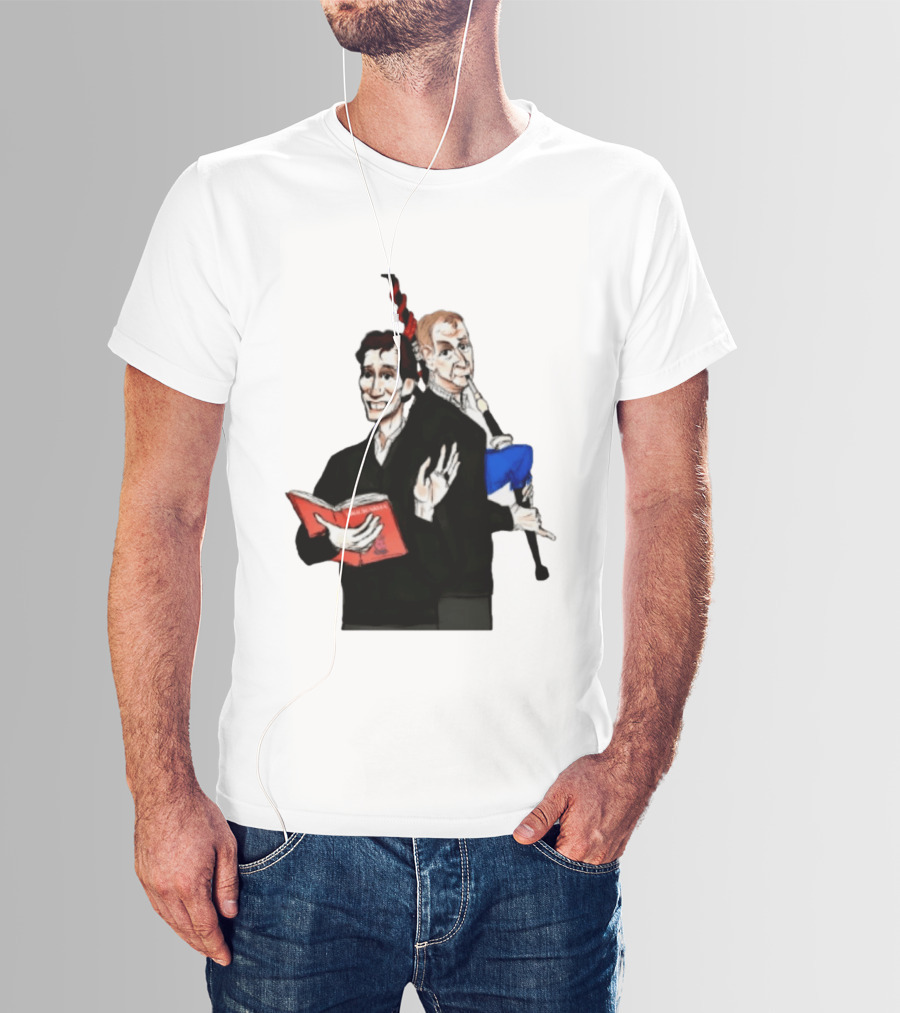 The Rest Is Politics Rory Stewart Red Book Talking Figure Cartoon T-Shirt