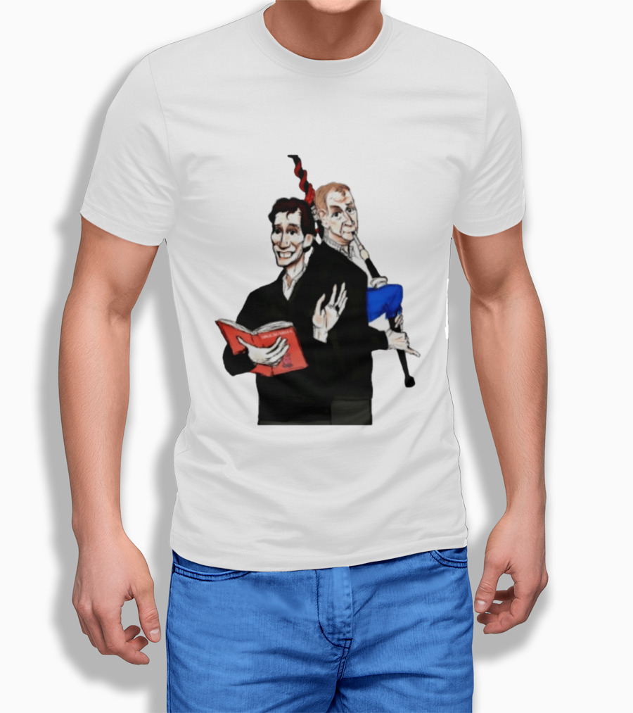 The Rest Is Politics Rory Stewart Red Book Talking Figure Cartoon T-Shirt