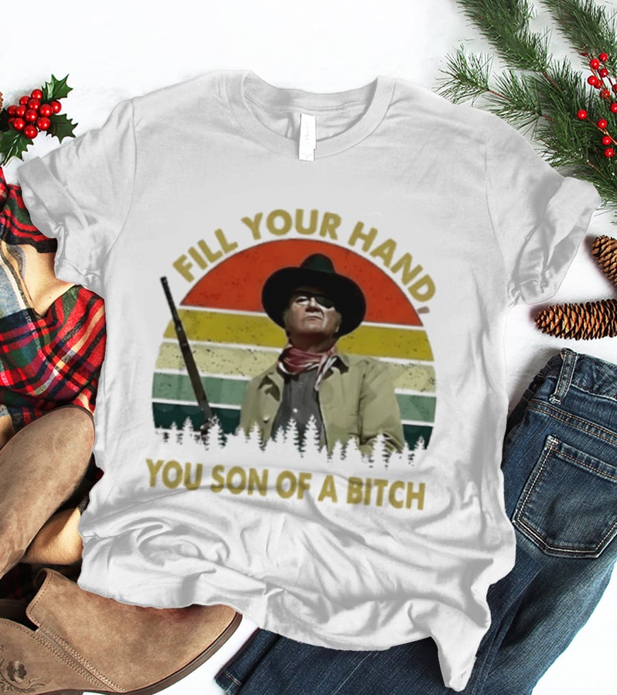 John Wayne The Duke Fill Your Hand Vintage Western T-Shirt