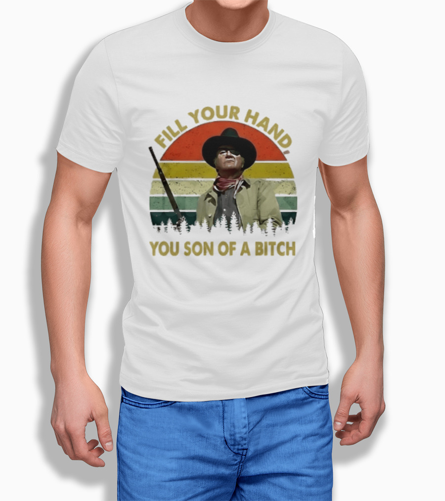 John Wayne The Duke Fill Your Hand Vintage Western T-Shirt